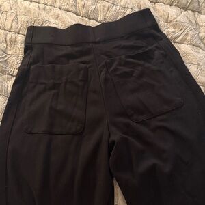 Black Wide Leg Cropped Pants